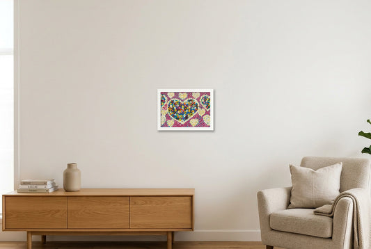 Heart of Hearts — A4 (30×21cm, 12×8") White Frame