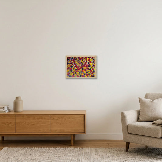 Hearts — A4 (30×21cm, 12×8") Oak Frame