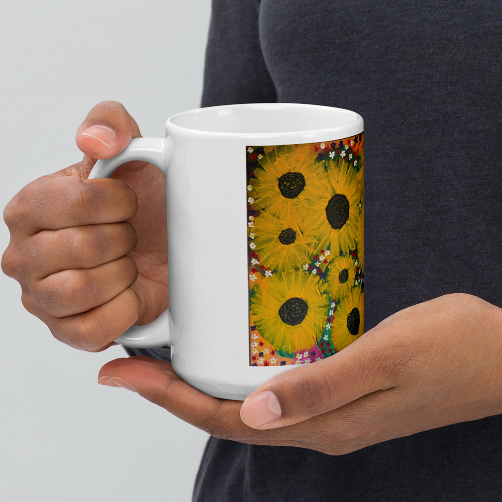 White glossy mug