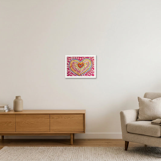 Heart of Daisy — A4 (30×21cm, 12×8") White Frame