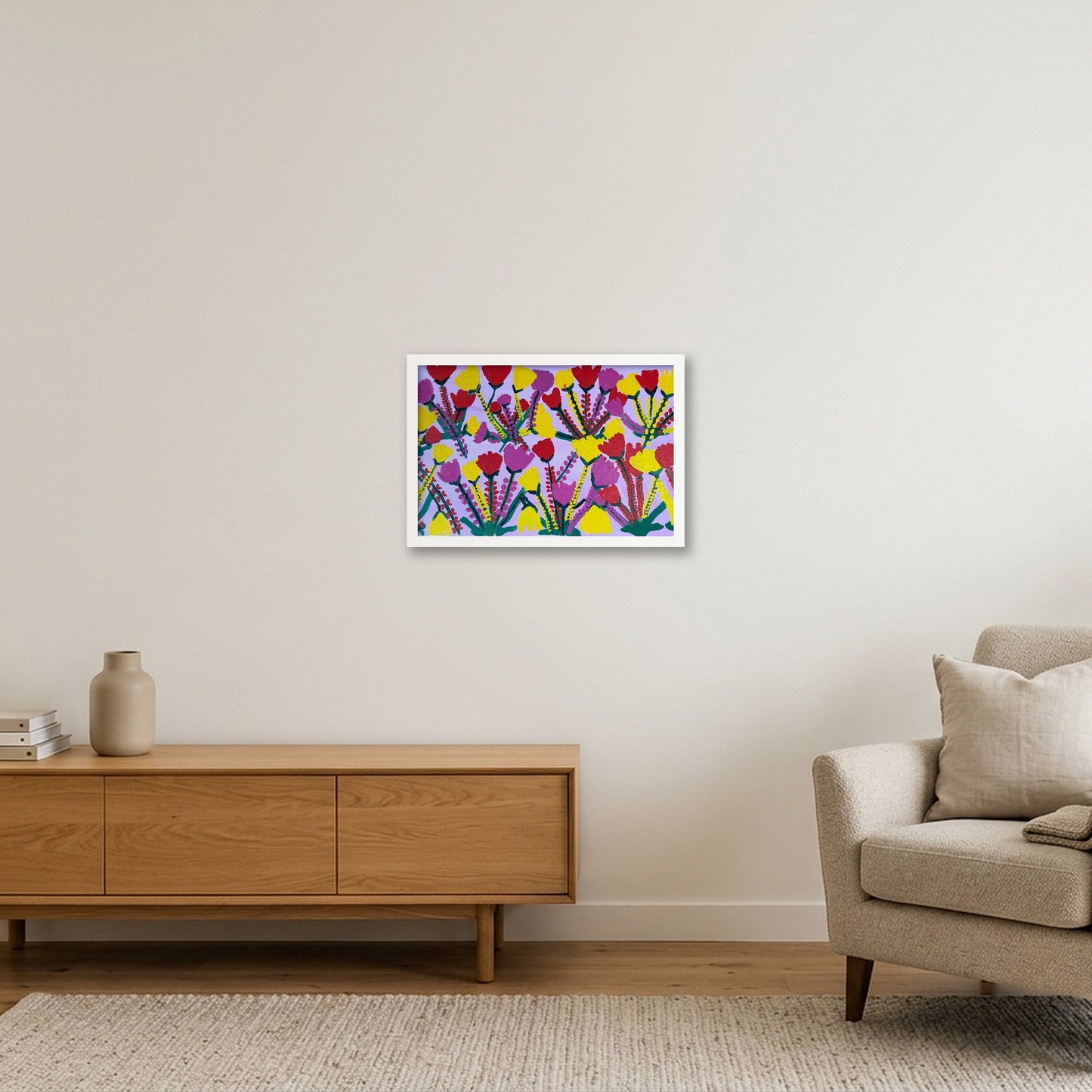Tulips — 45×30cm, 18×12" White Frame