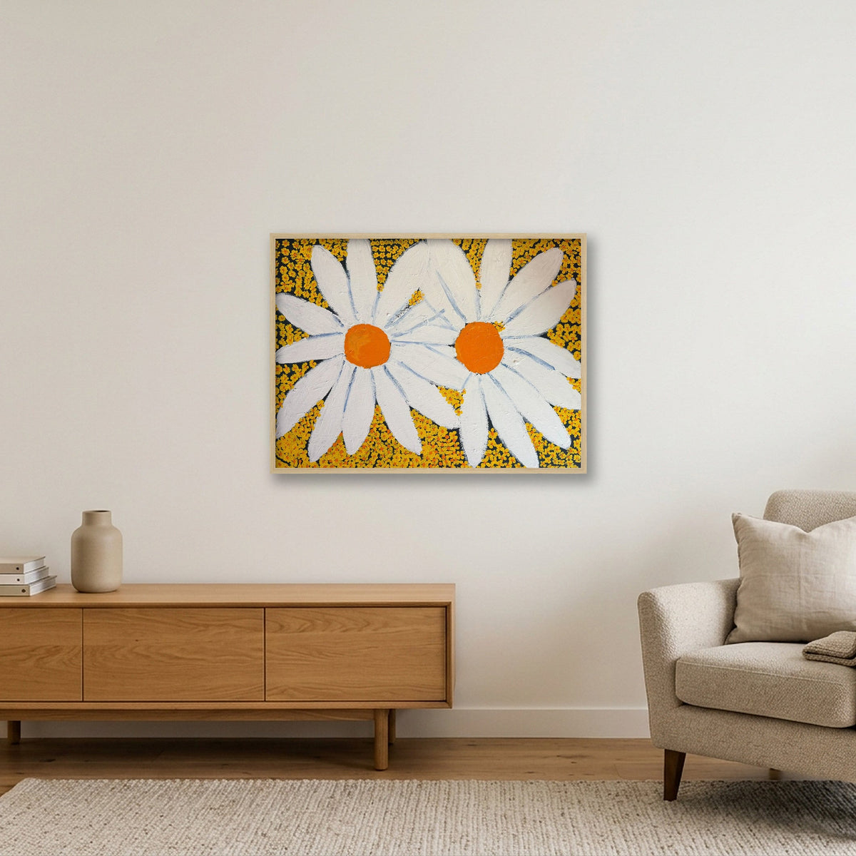 Daisy — 80×60cm, 31×24" Oak Frame