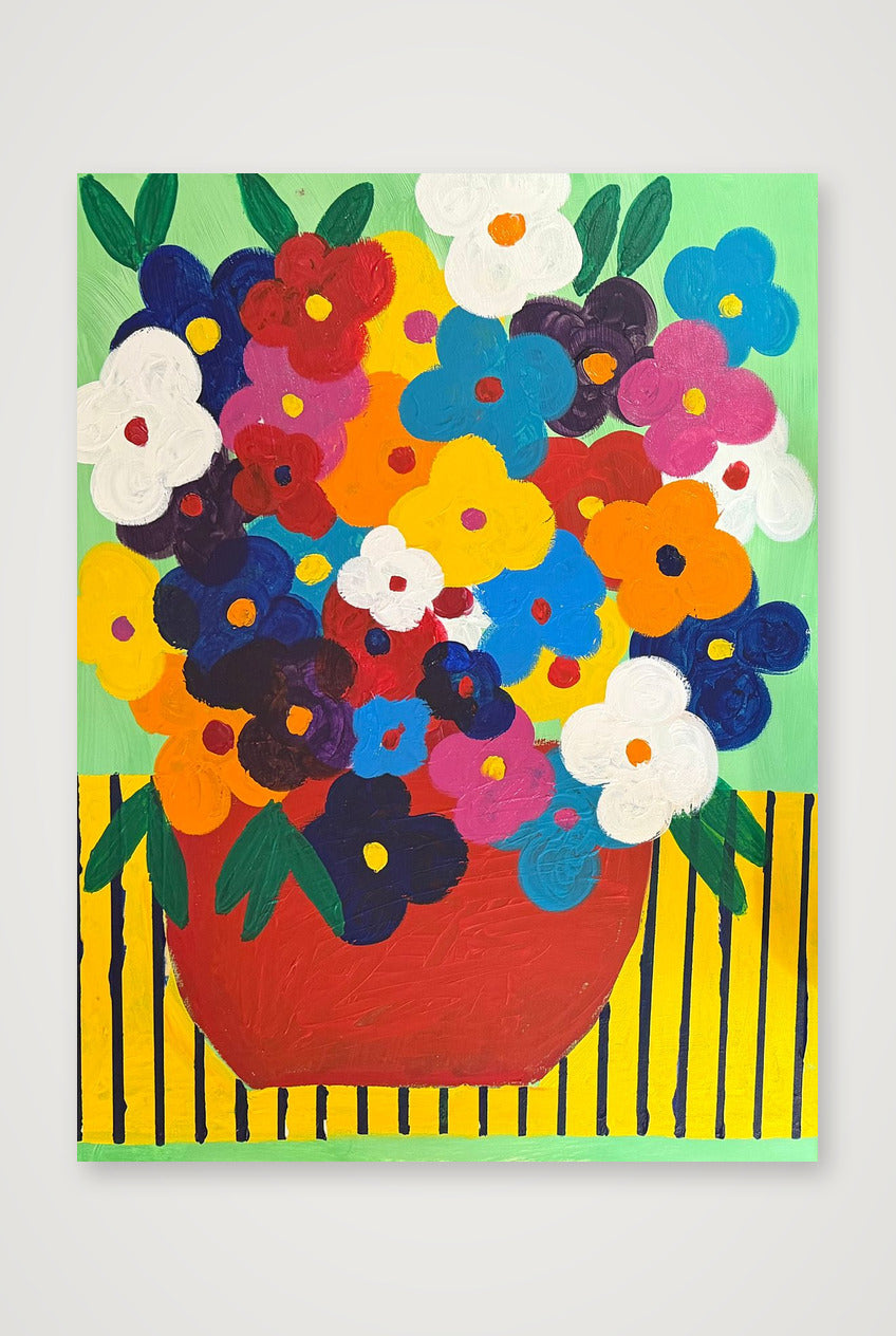 Cartoon Flower — 30×40cm, 12×16" Print only