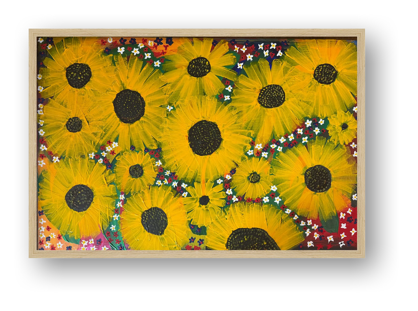 Sunflowers — framed