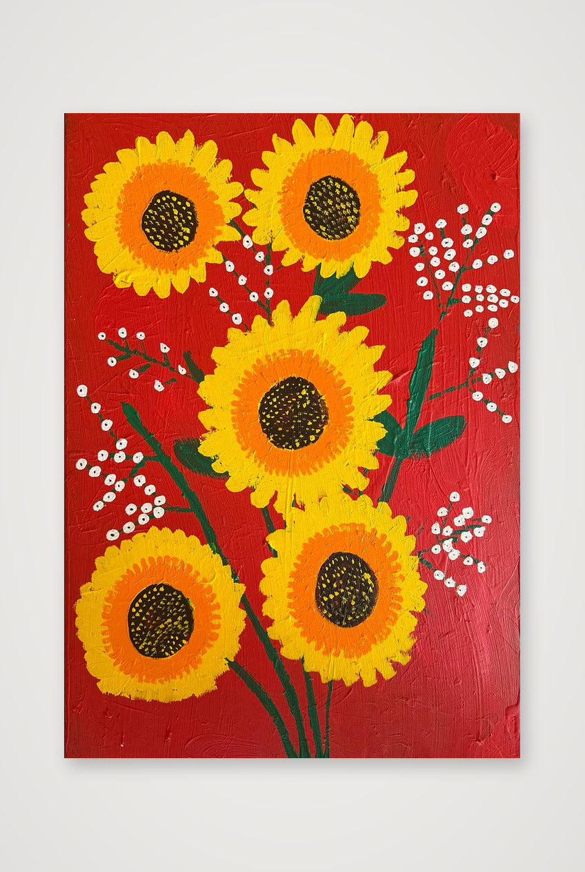 Sunflower Family  — A4 (21×30cm, 8×12") Print only