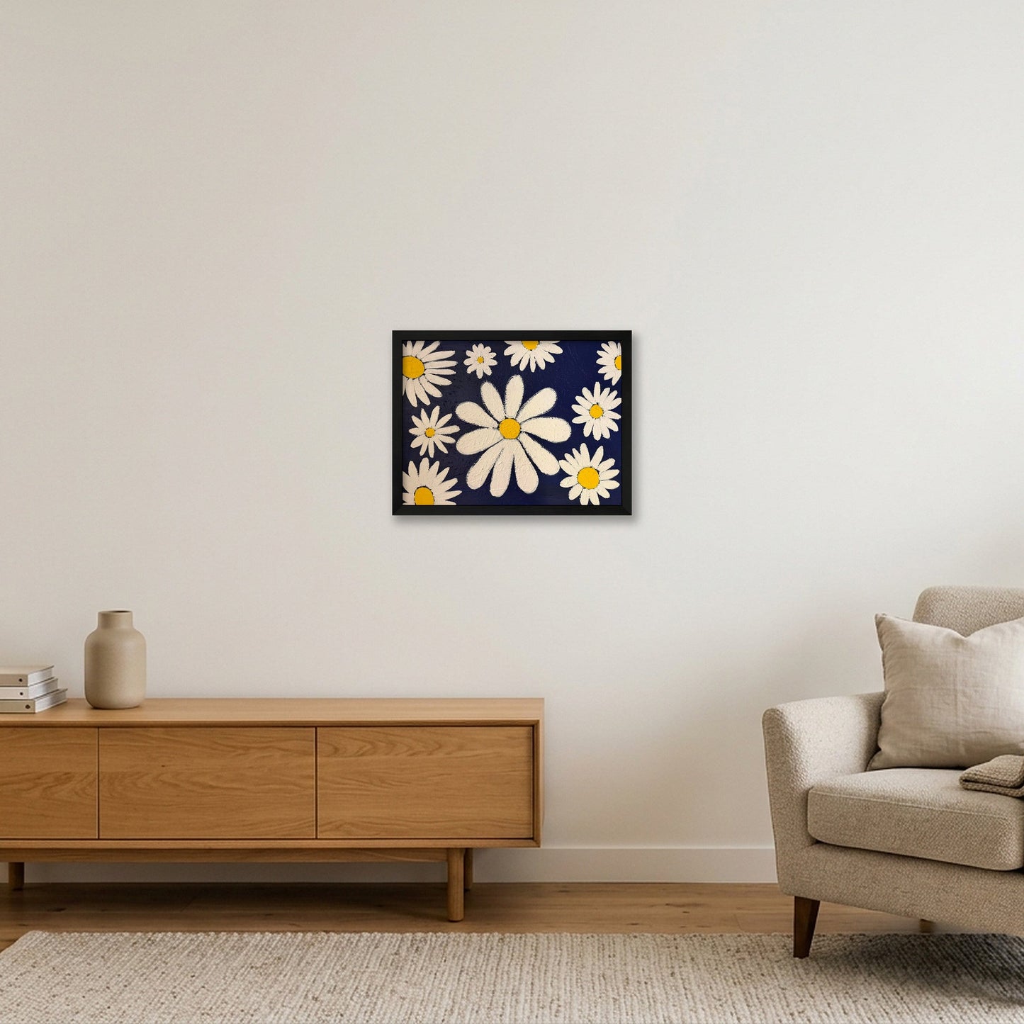 Daisies  — 40×30cm, 16×12" Black Frame