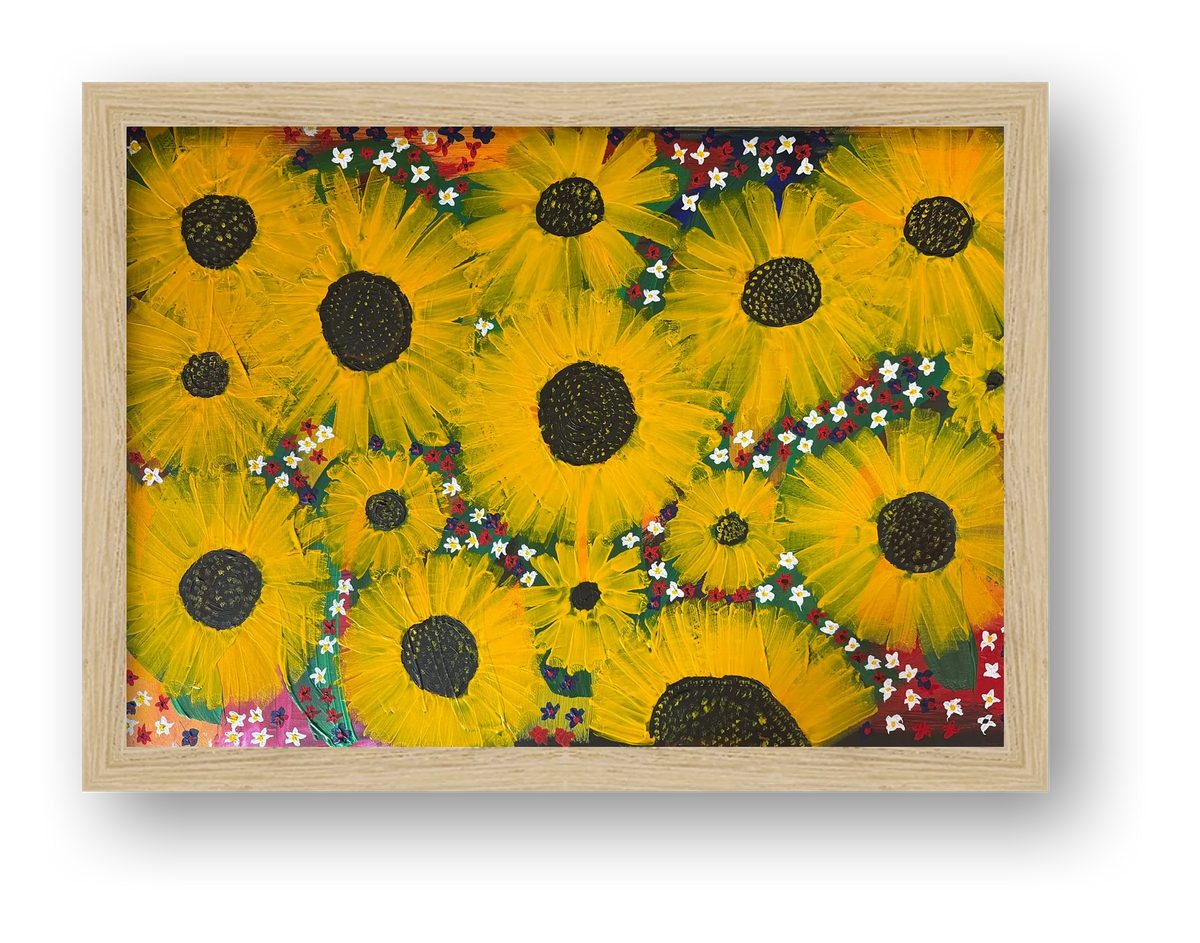 Sunflowers  — framed
