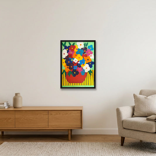 Cartoon Flower — 42×59cm, 17×23" Black Frame