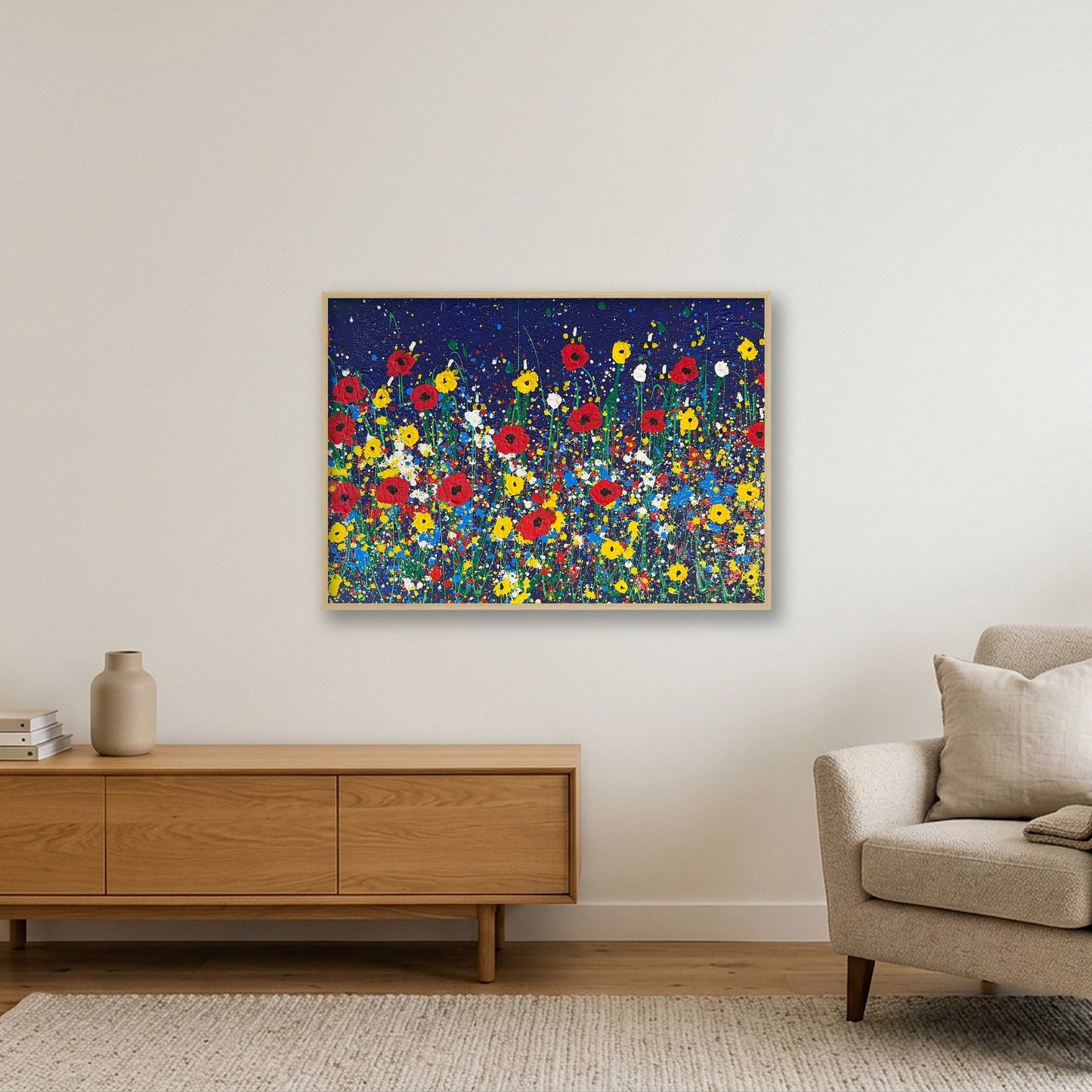 Night  — 100×70cm, 39×28" Oak Frame