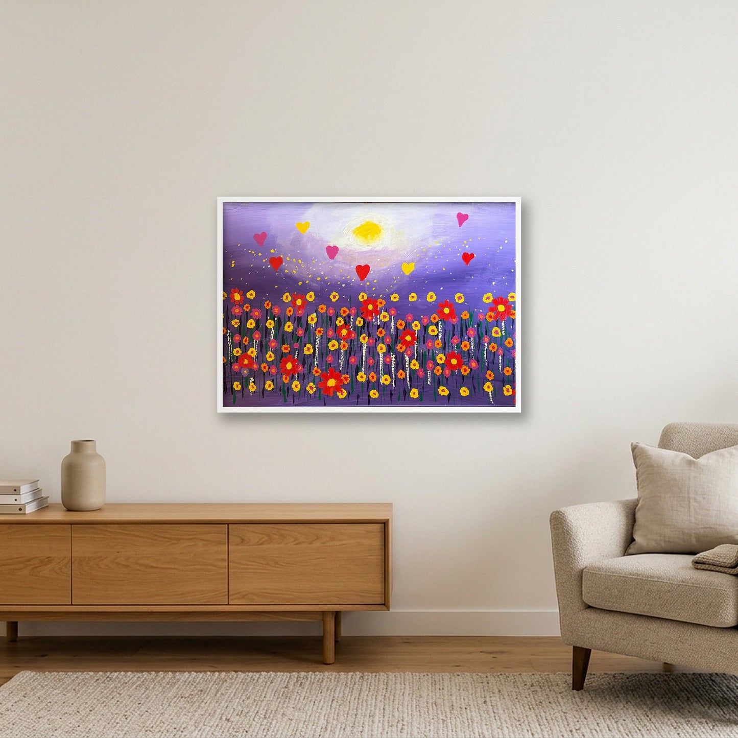 Starry Night  — 100×70cm, 39×28" White Frame