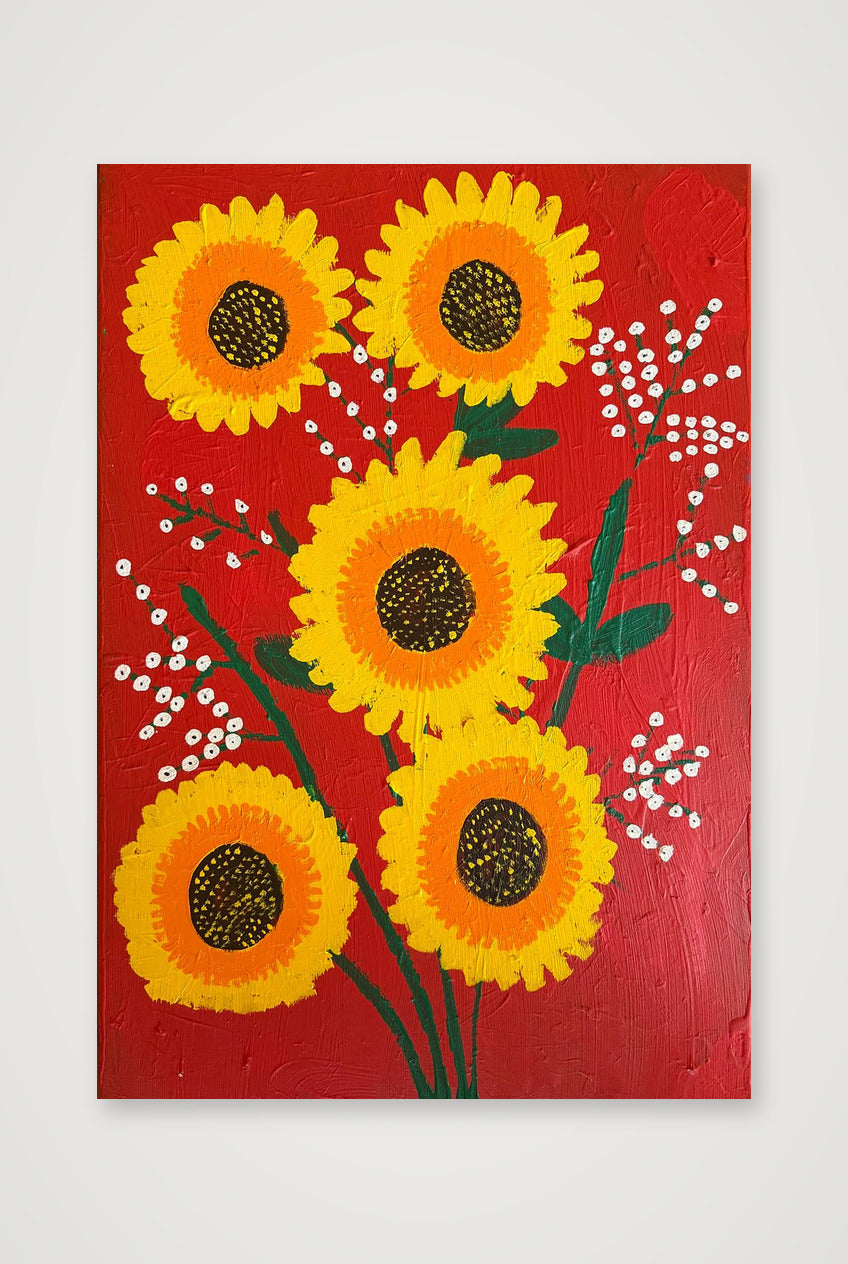 Sunflower Family  — 70×100cm, 28×39" Print only