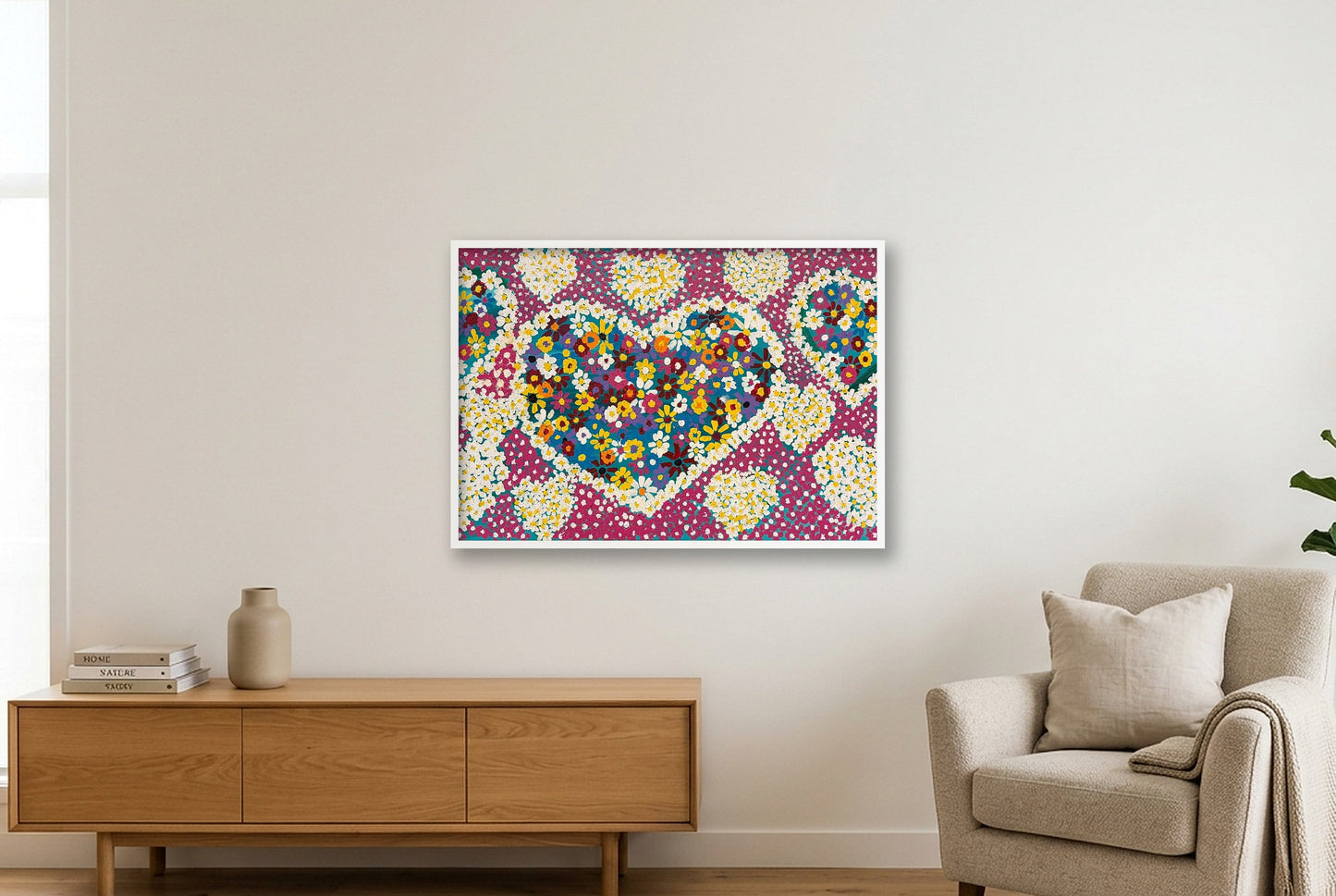 Heart of Hearts — 100×70cm, 39×28" White Frame