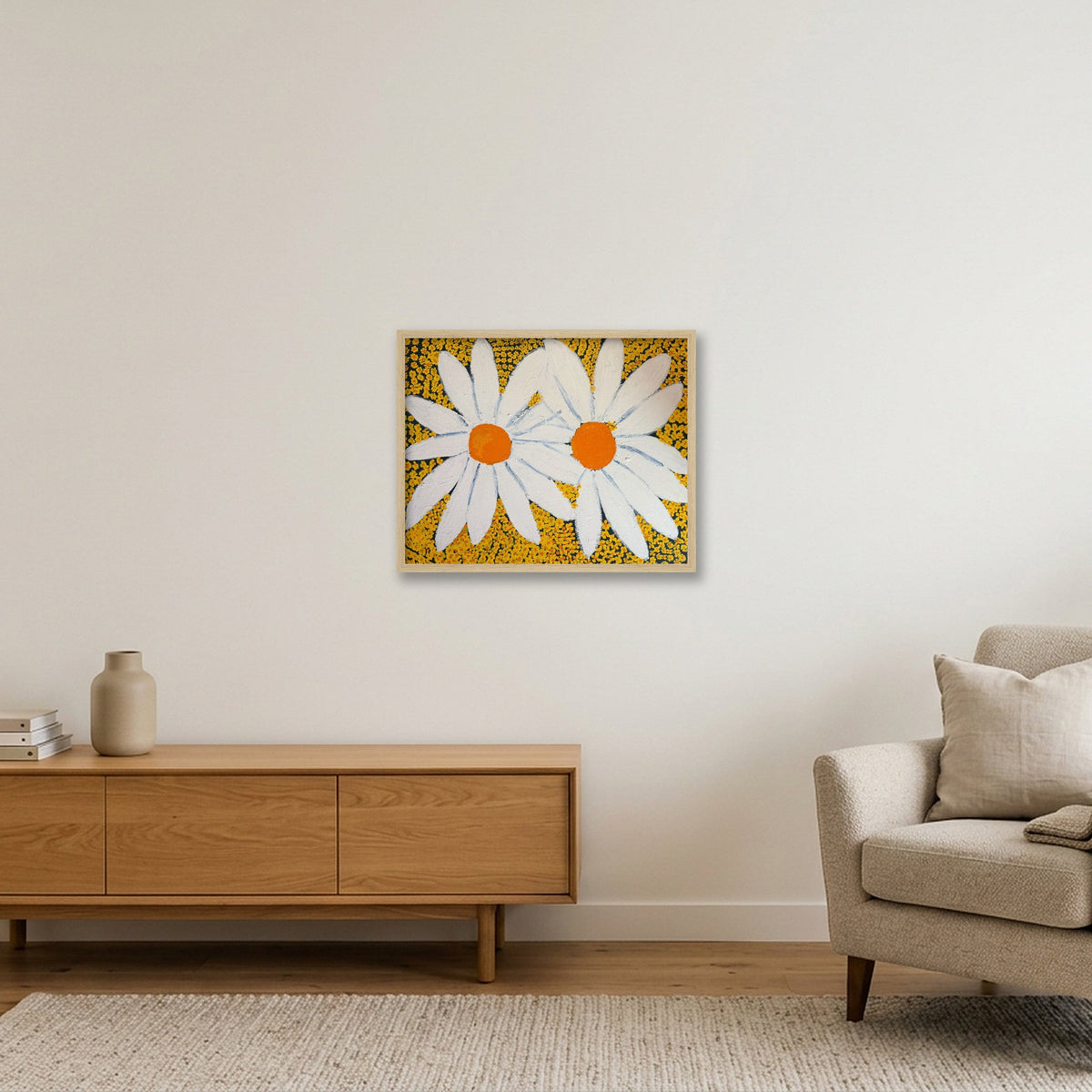 Daisy — 50×40cm, 20×16" Oak Frame