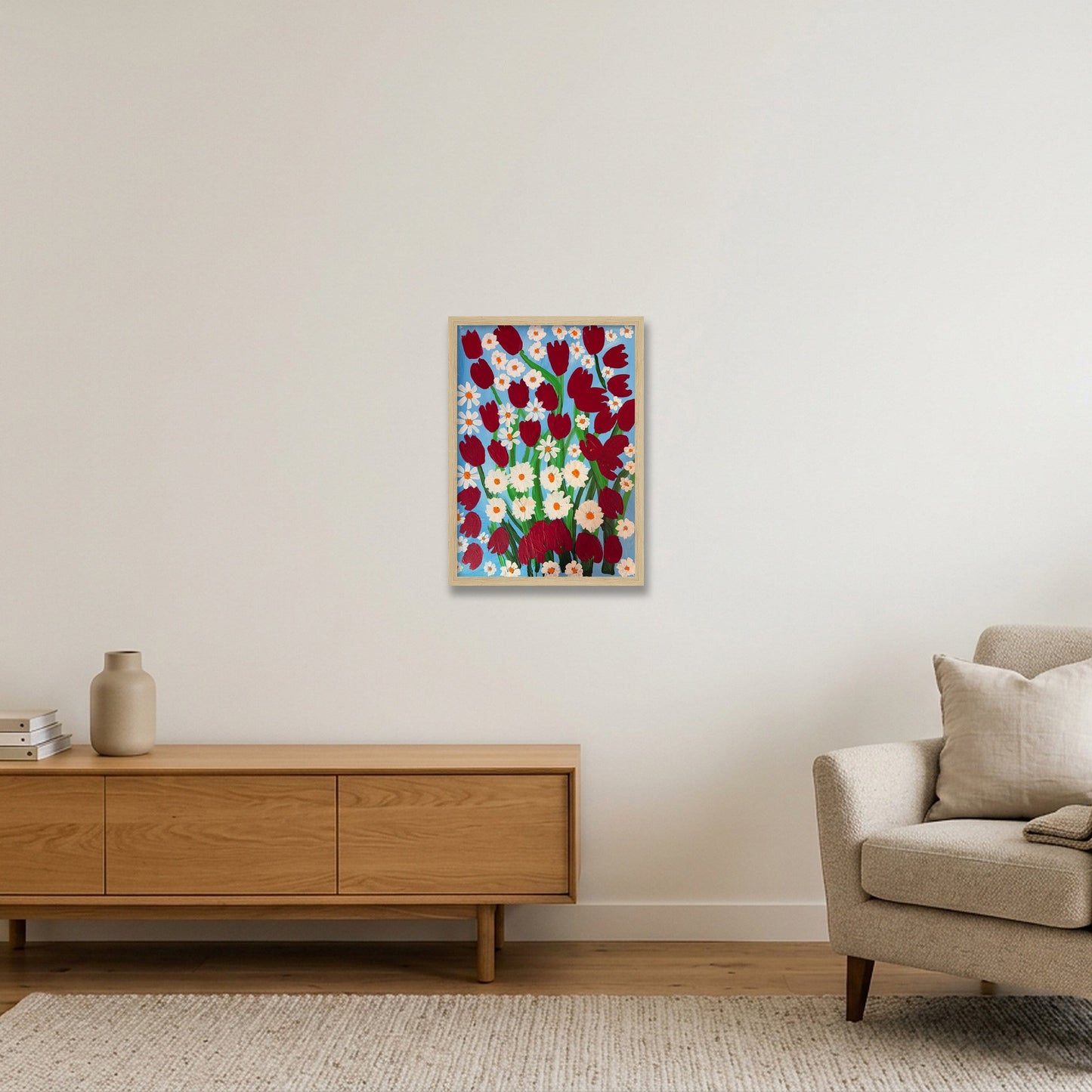 Flowers — A3 (30×42cm, 12×17") Oak Frame