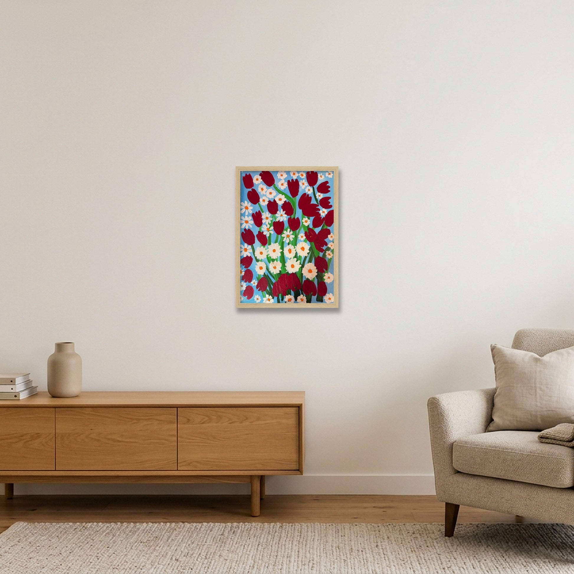 Flowers — A3 (30×42cm, 12×17") Oak Frame