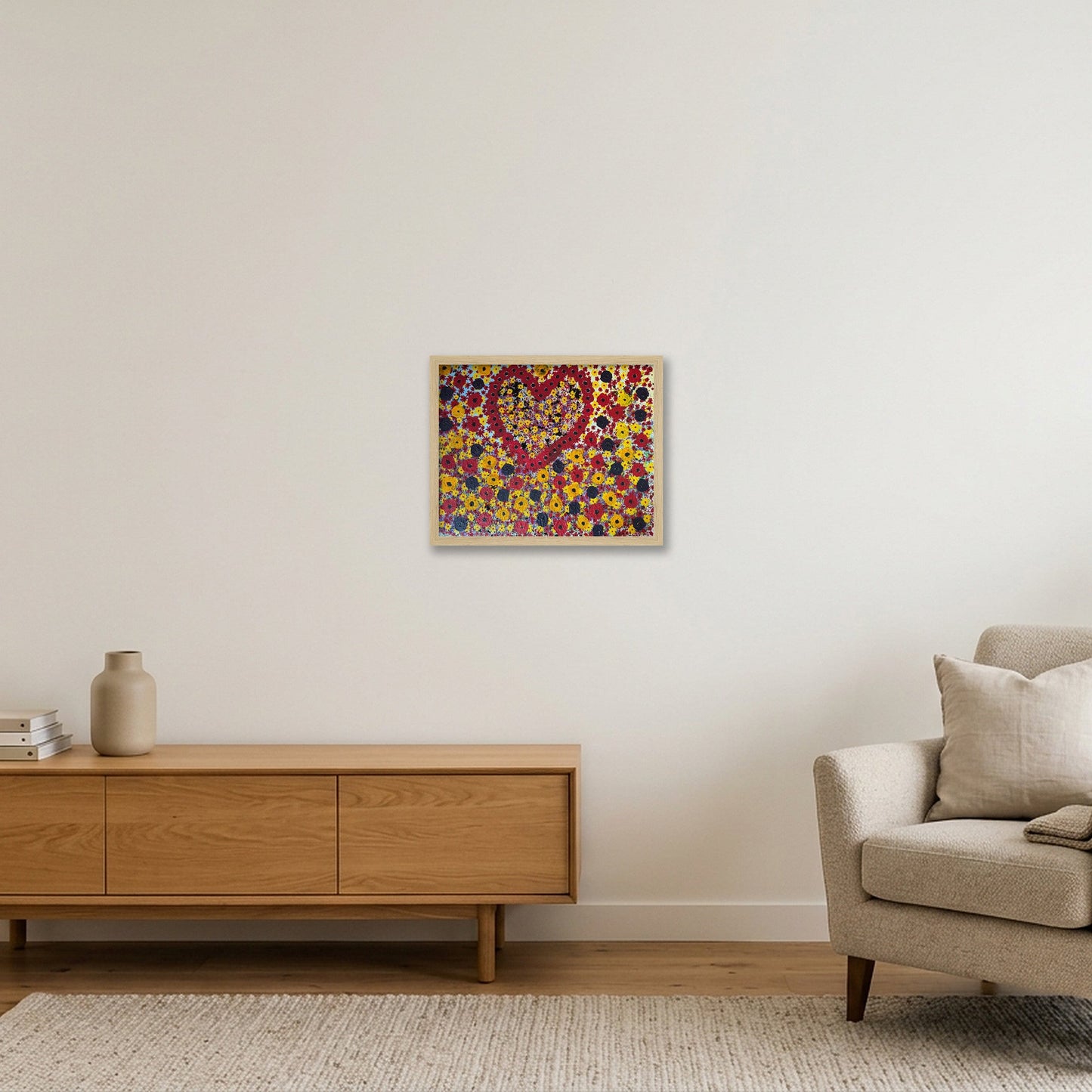 Hearts — 35×28cm, 14×11" Oak Frame