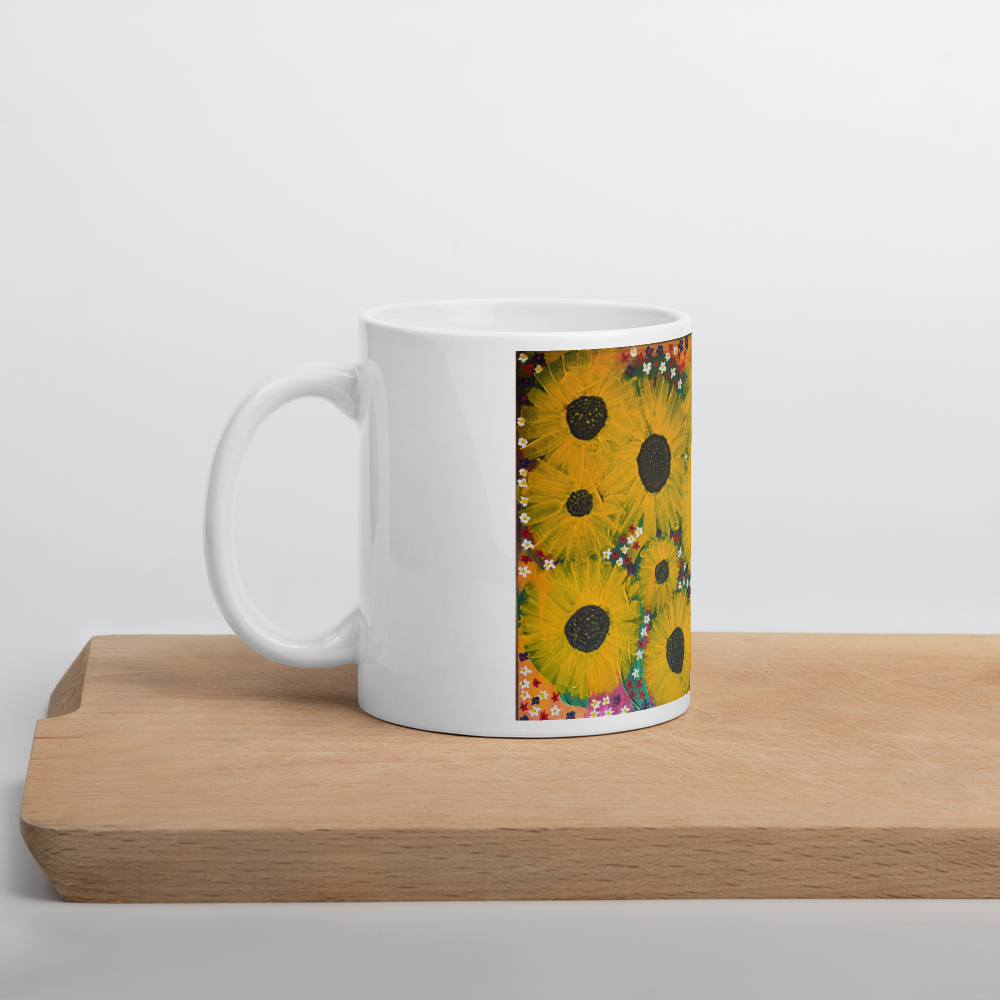 White glossy mug