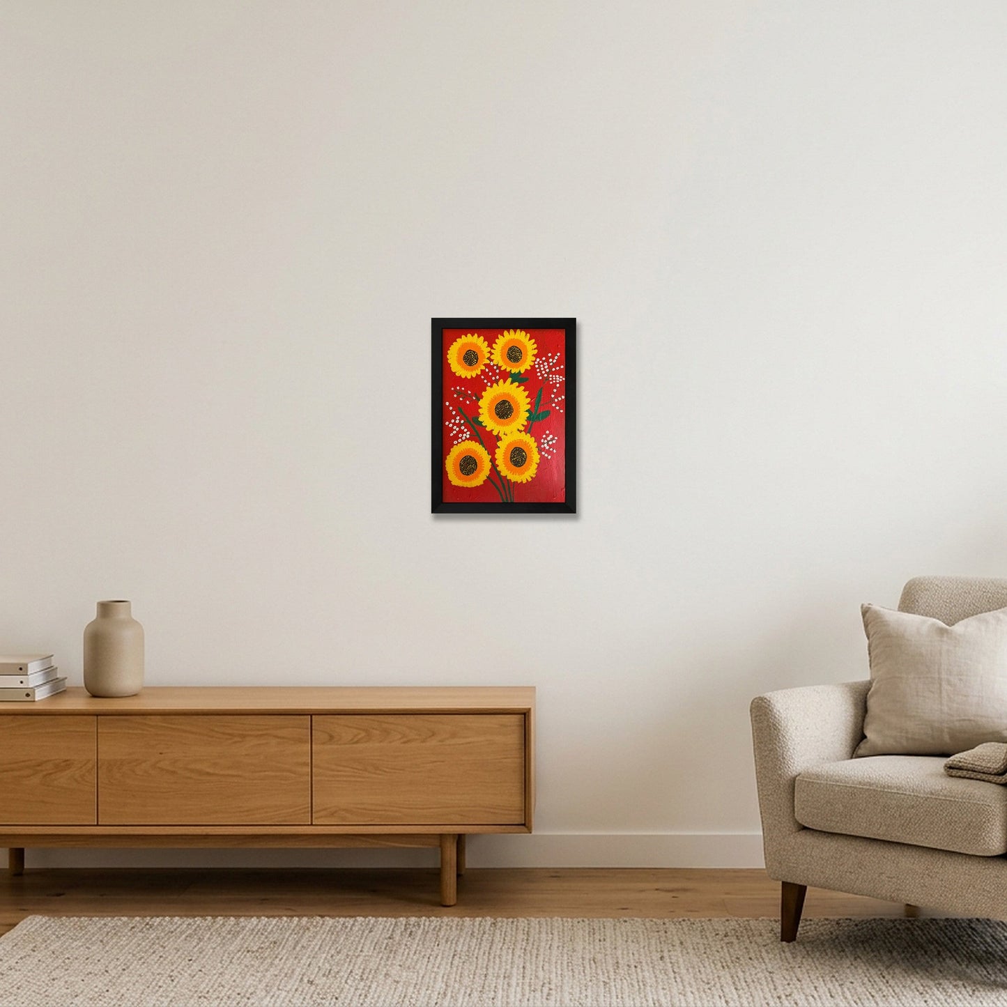 Sunflower Family  — A4 (21×30cm, 8×12") Black Frame
