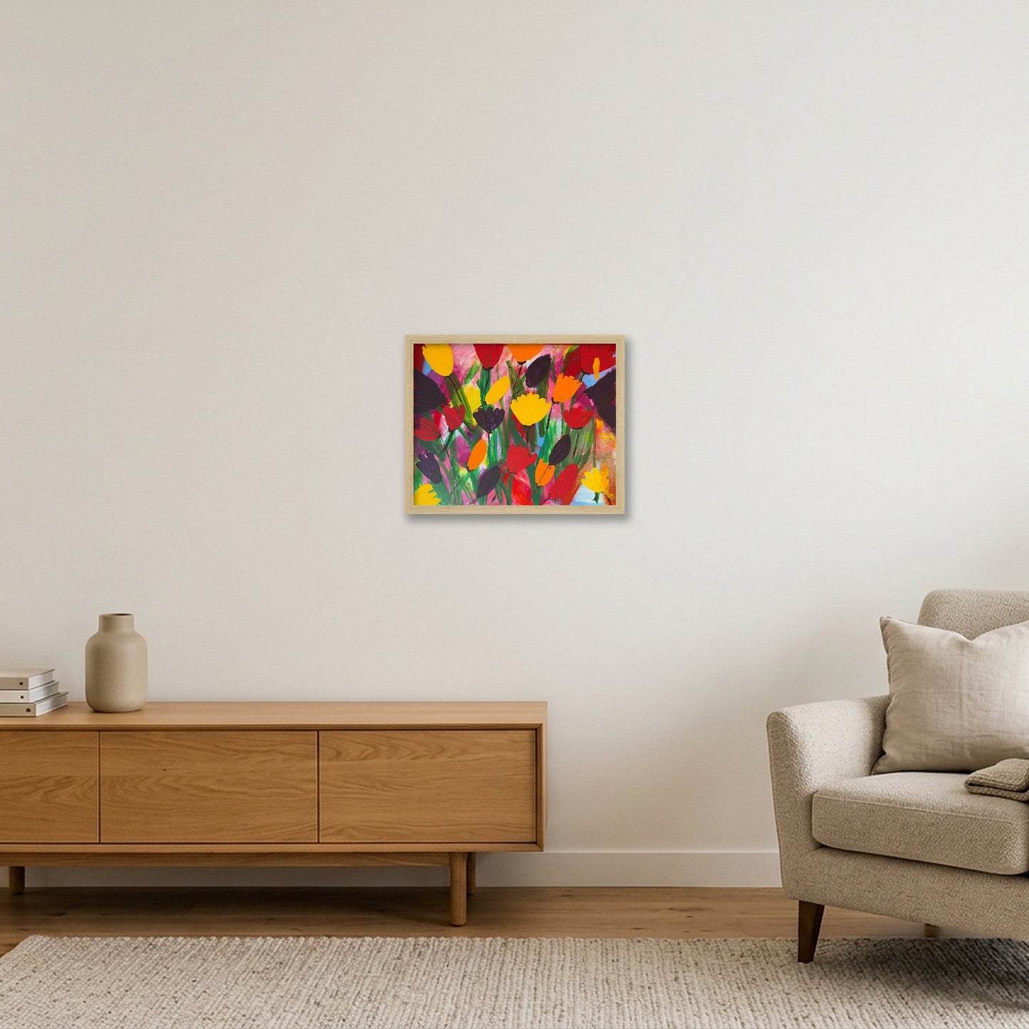 Tulip Bliss — 35×28cm, 14×11" Oak Frame