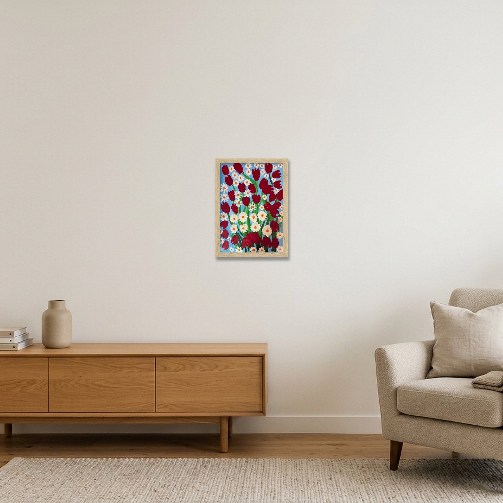 Flowers — A4 (21×30cm, 8×12") Oak Frame