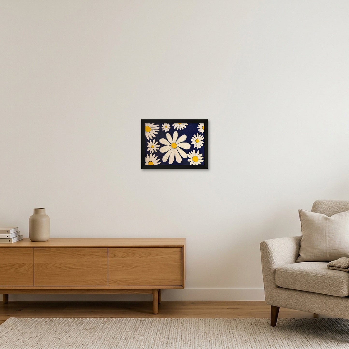 Daisies  — A4 (30×21cm, 12×8") Black Frame
