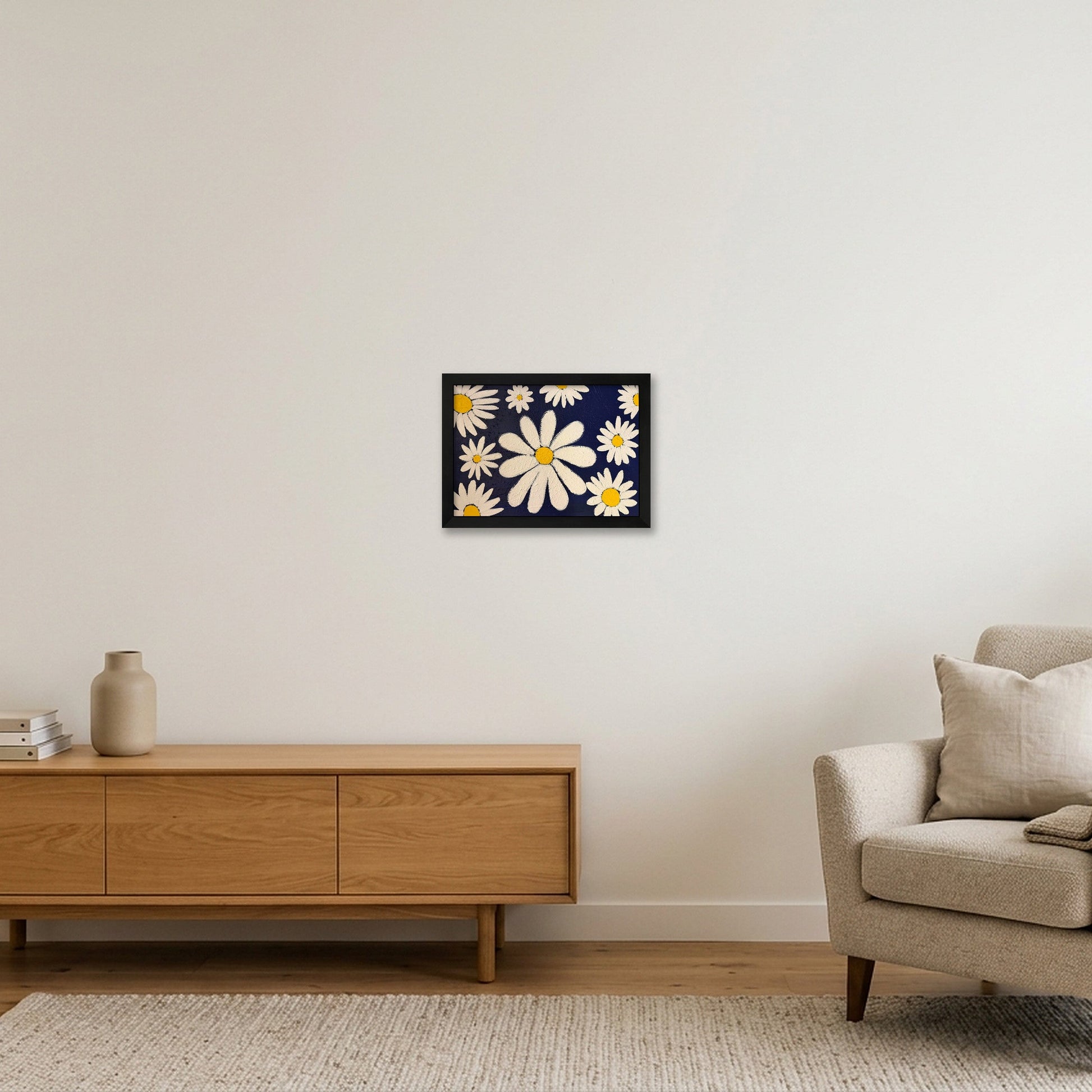 Daisies  — A4 (30×21cm, 12×8") Black Frame