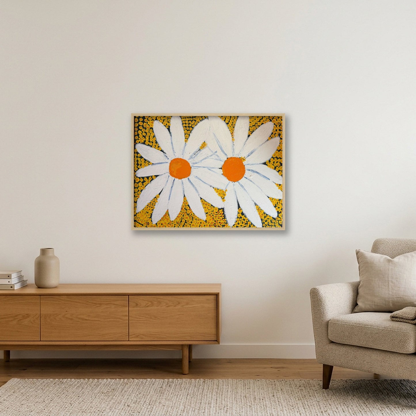 Daisy — 80×60cm, 31×24" Oak Frame