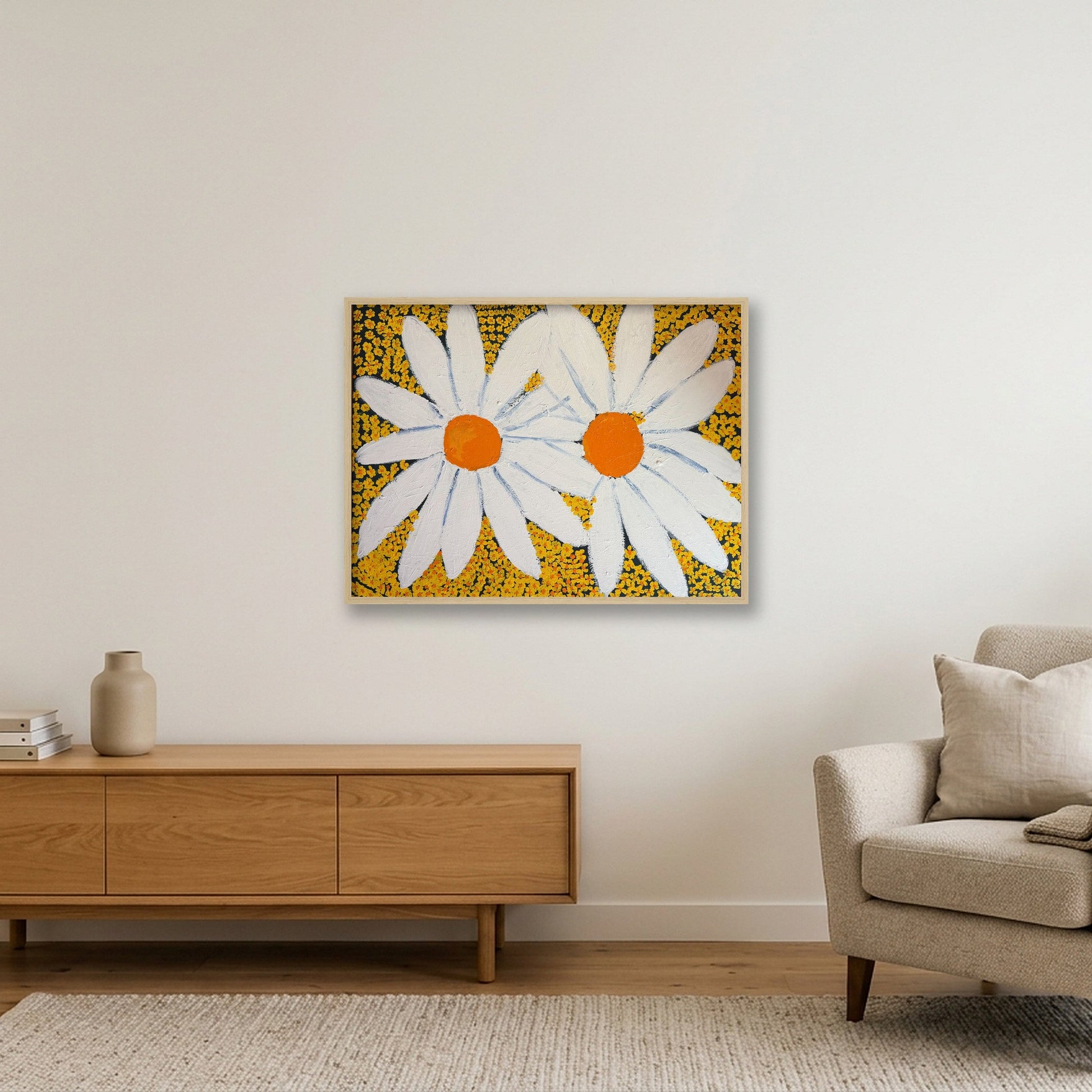 Daisy — 80×60cm, 31×24" Oak Frame